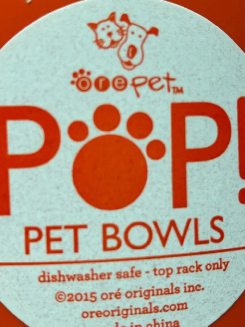 Set of orange dog bowls by Ore Originals. NWT